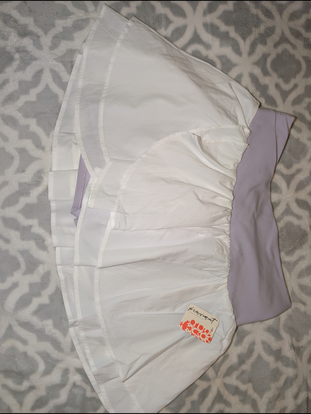 New With Tags -Free People Movement - Lavender & White Active Skort